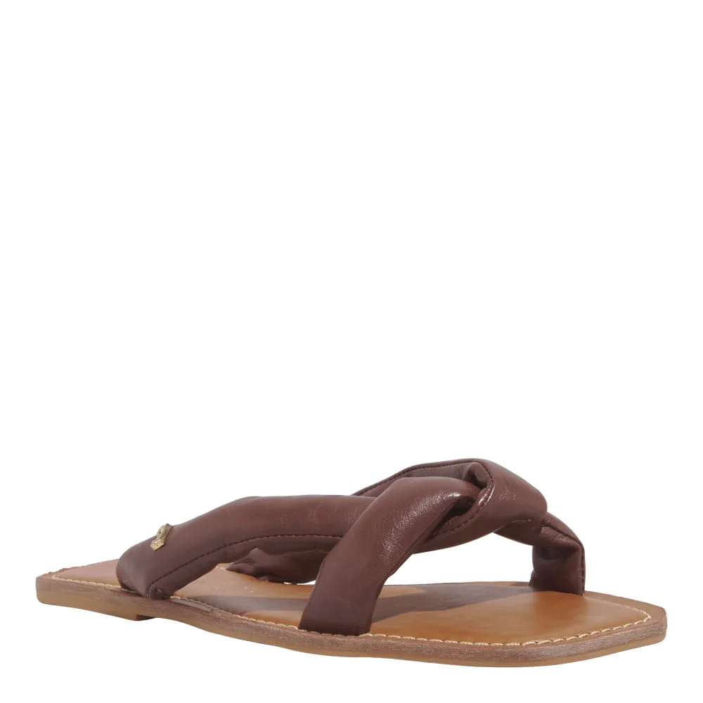 Rasteira Couro Nobre Soft Marrom Dark Cocoa - vista 2 de 5