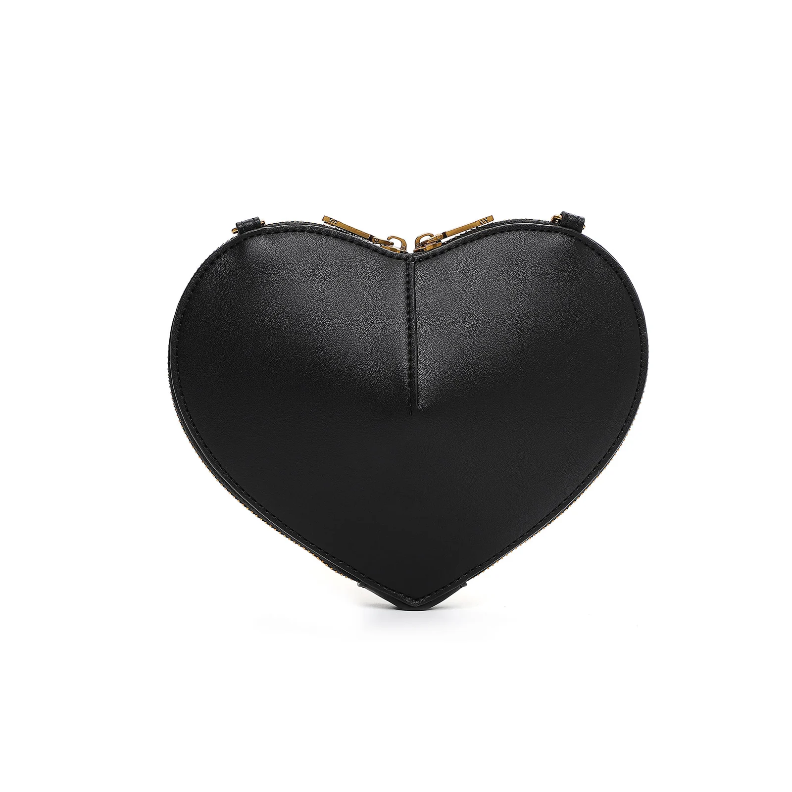 Bolsa Soft Transversal Preto Coração Metal - vista 5 de 7
