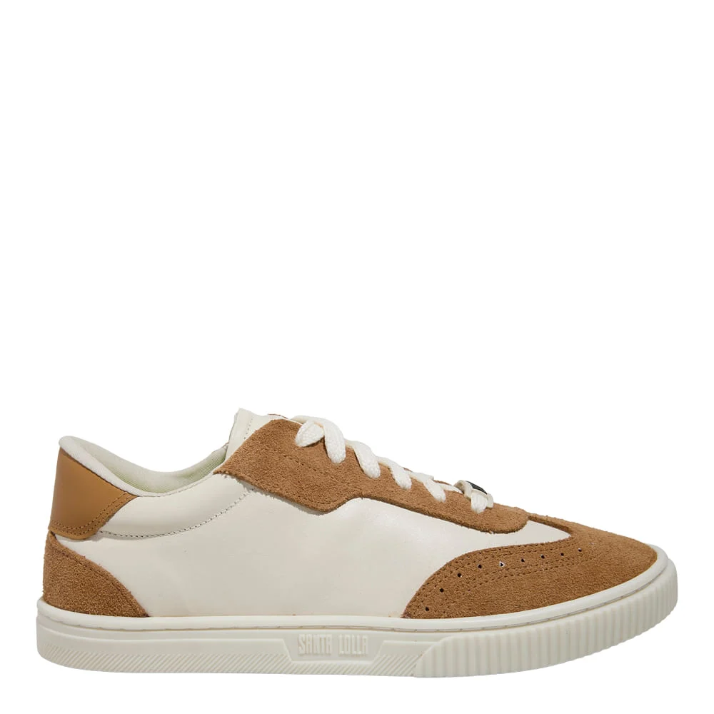 Tênis Couro Sneaker New Marfim e Bege - vista 1 de 5