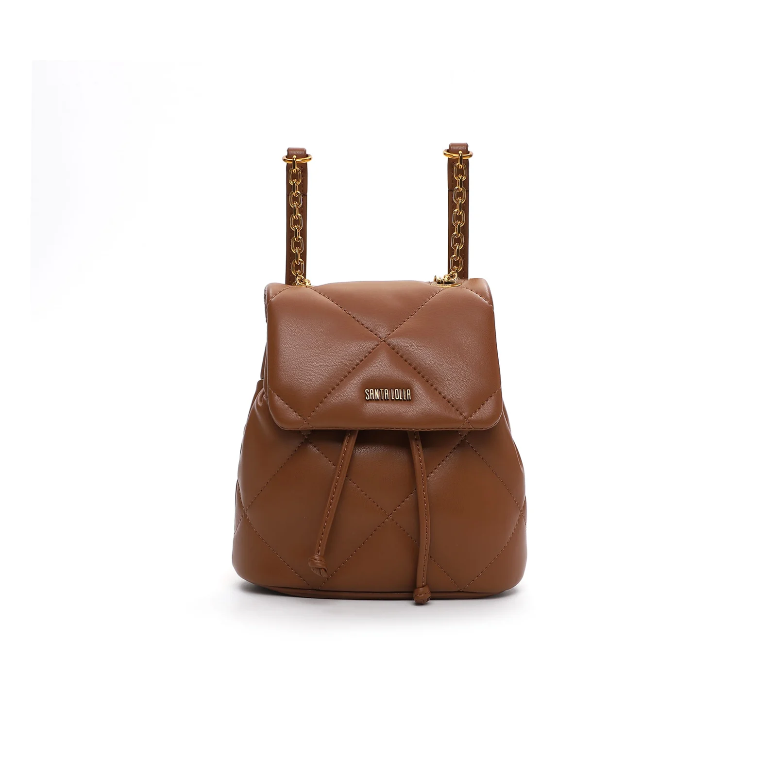 Mochila Mini Soft Acolchoada Marrom - vista 1 de 5