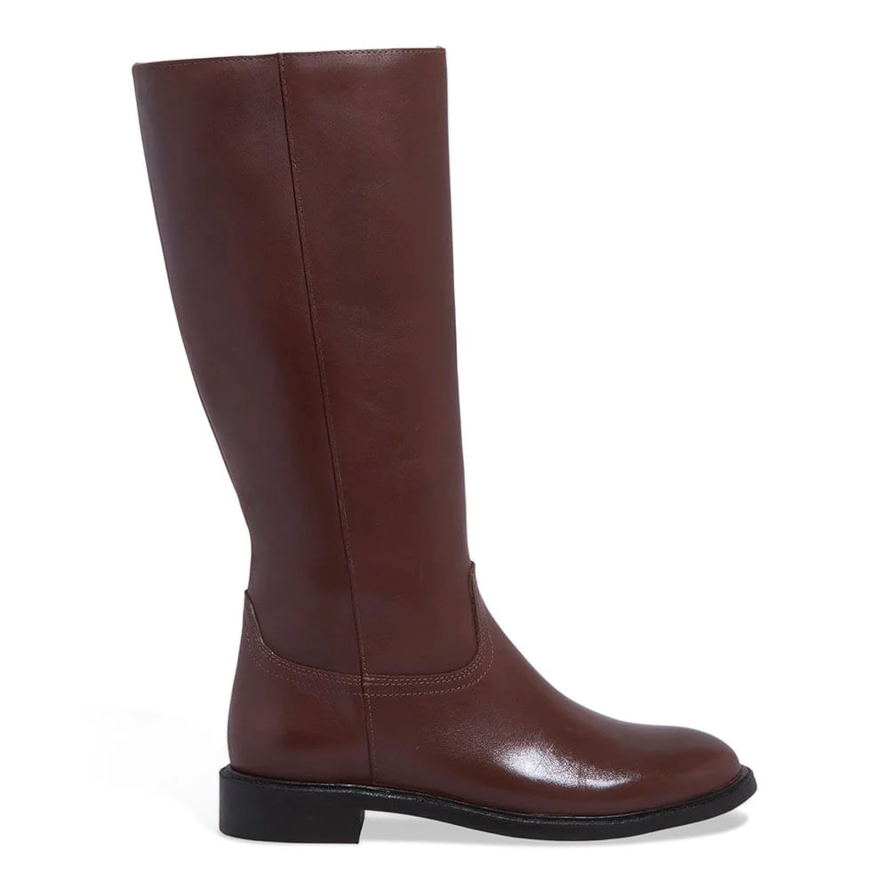 Bota Couro Confort Montaria Marrom Dark - vista 1 de 3