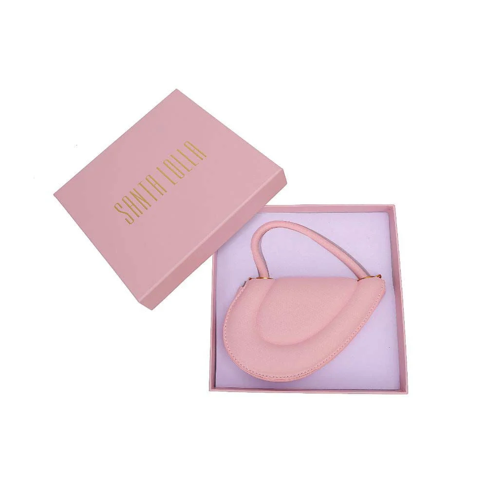 Bolsa Mini Com Caixa Soft Meio Coração Rosa Blossom Alça Transversal - vista 1 de 9