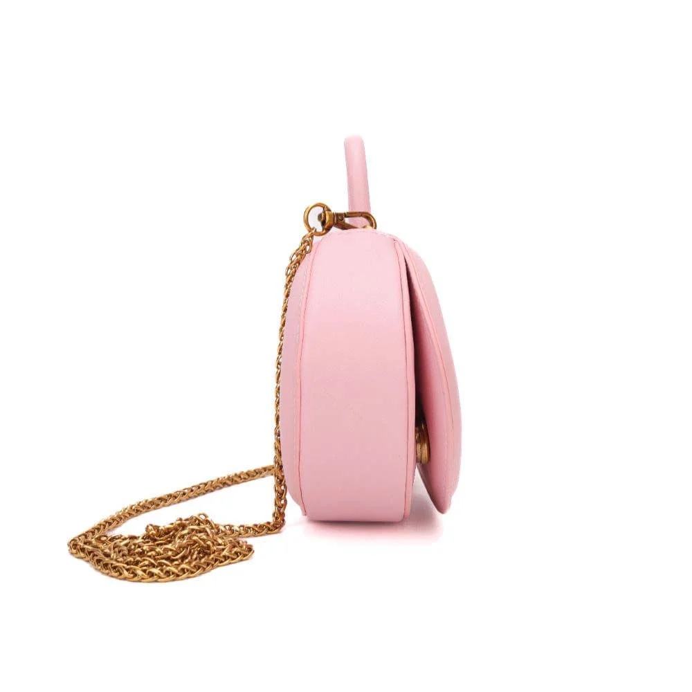 Bolsa Mini Com Caixa Soft Meio Coração Rosa Blossom Alça Transversal - vista 4 de 9