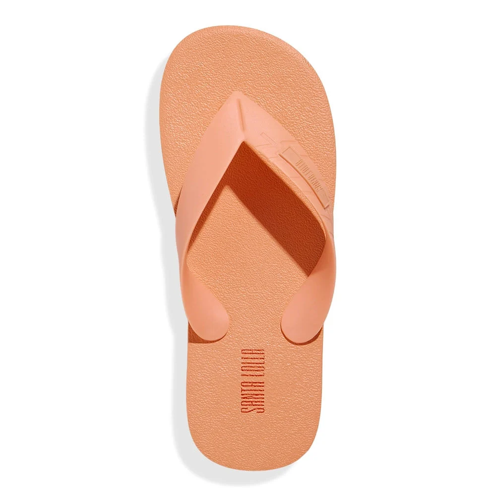 Chinelo Borracha Flip Flop Soft Tratorado Laranja Salmão - vista 4 de 5