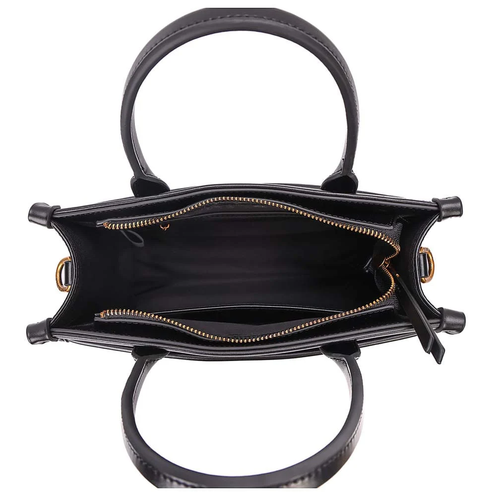 Bolsa Tote Média Soft Pespontos Transversal Preto - vista 6 de 6