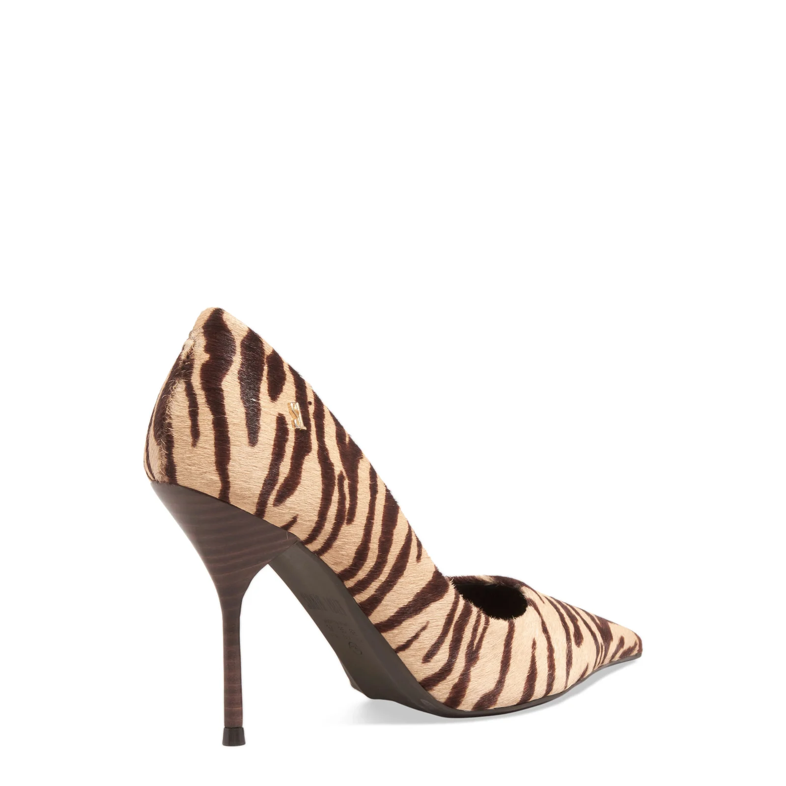 Scarpin Couro Pelo Animal Print Zebra Salto Agulha - vista 3 de 4