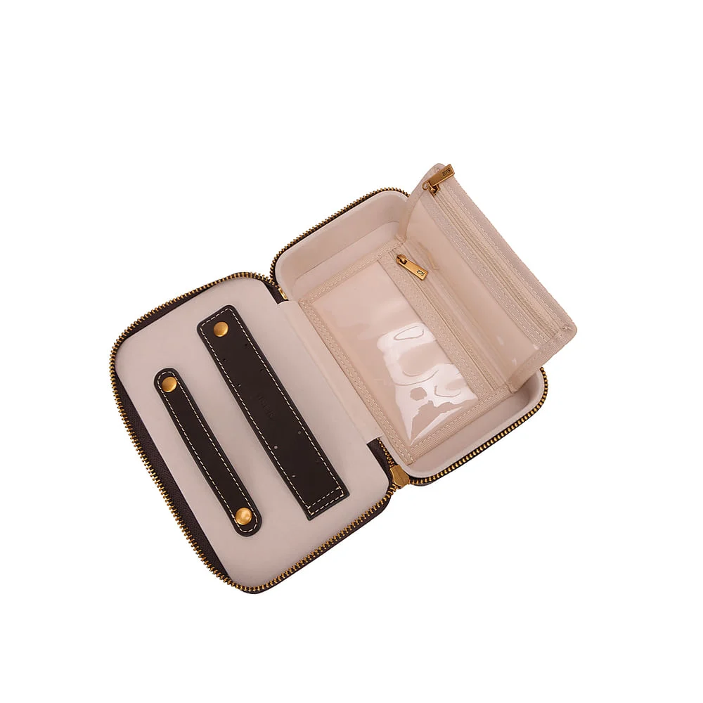 Porta Joias Material Nobuck Marrom Dark - vista 6 de 6