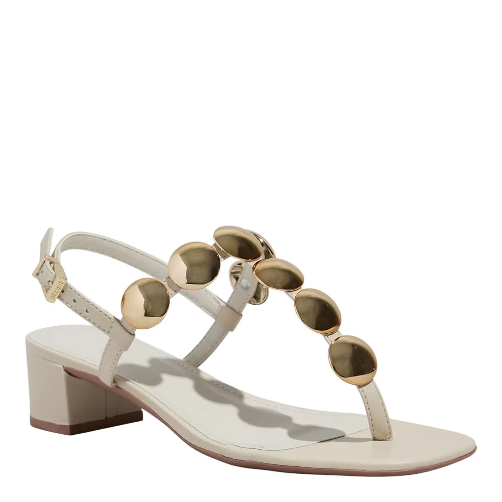 Sandália Tachas Napa Soft Creme Angelical - vista 1 de 2