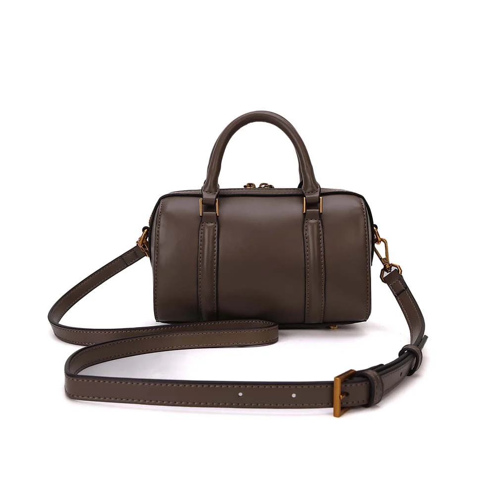 Bolsa Baú Pequena Soft Marrom Steel Transversal - vista 5 de 7