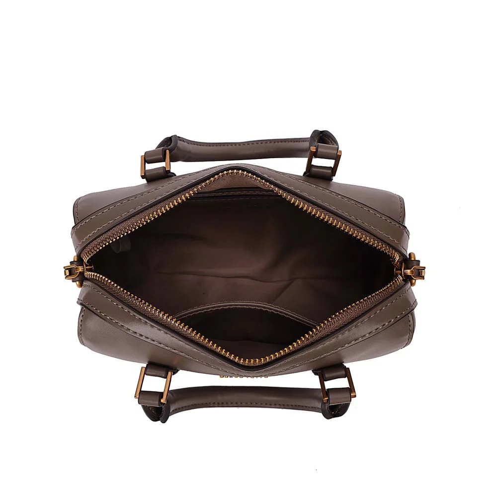 Bolsa Baú Pequena Soft Marrom Steel Transversal - vista 7 de 7