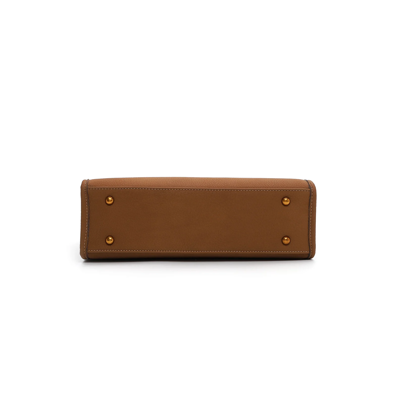 Bolsa Grande Nobuck Marrom Safari Pespontos - vista 4 de 5