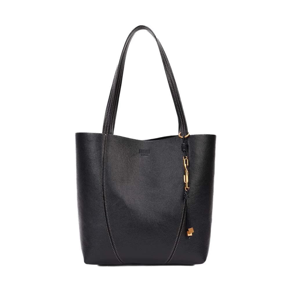 Bolsa Tote Média Floater Preto Alça Longa - vista 1 de 7
