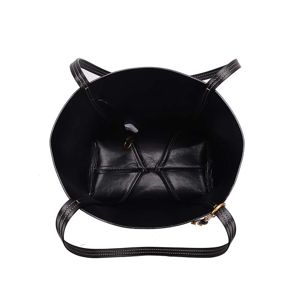 Bolsa Tote Média Floater Preto Alça Longa - vista 7 de 7