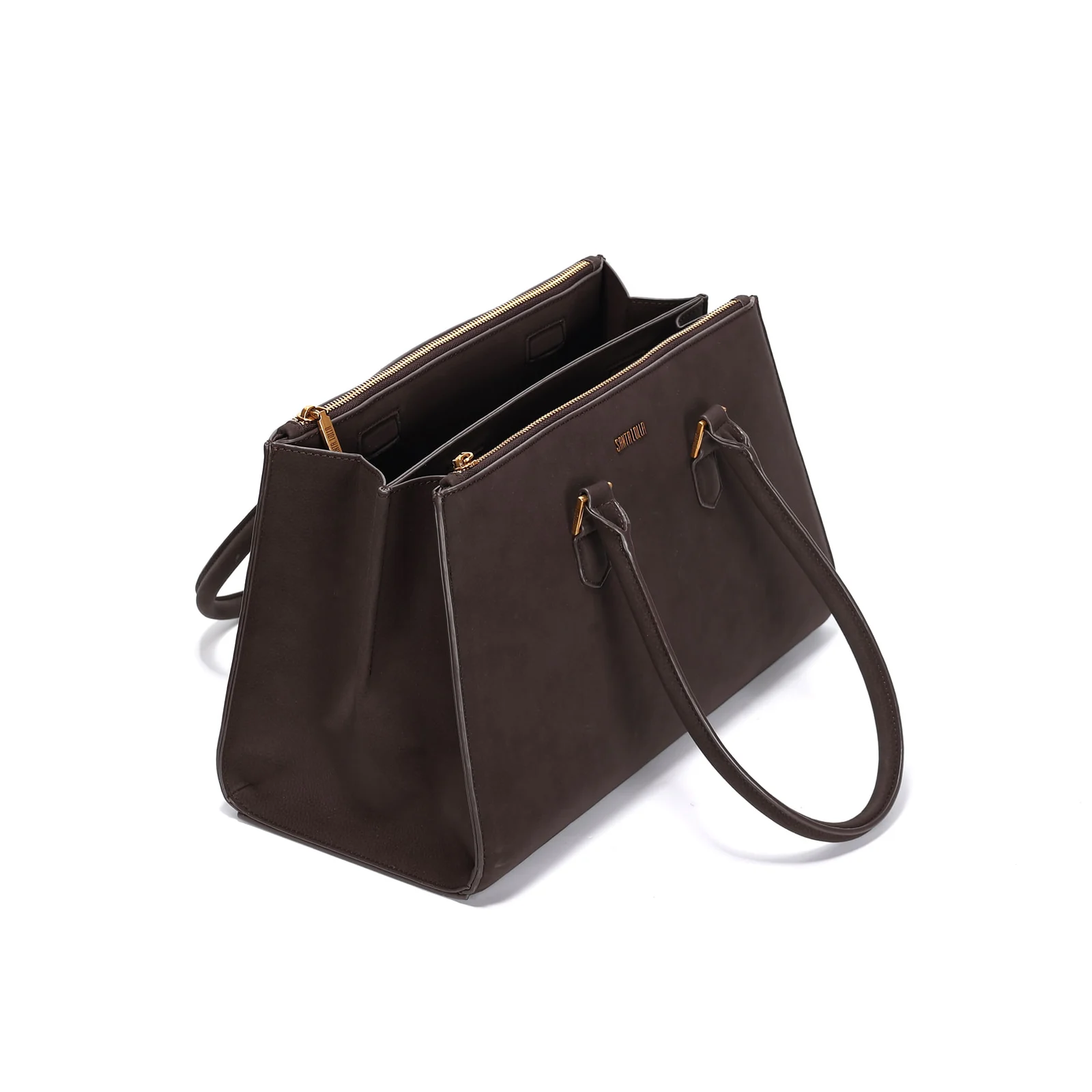 Bolsa Grande Nobuck Marrom Dark Alça De Ombro - vista 3 de 3