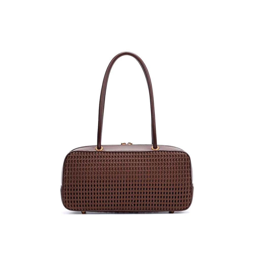 Bolsa Tressê Marrom Dark Alça De Ombro - vista 4 de 7