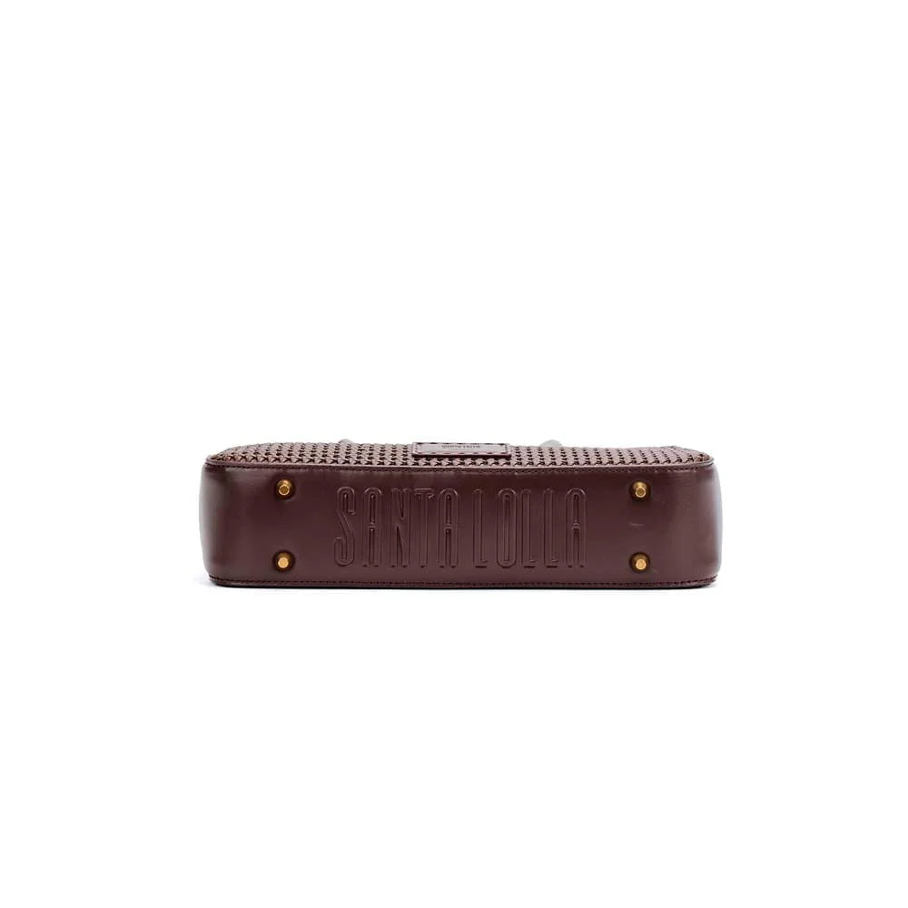 Bolsa Tressê Marrom Dark Alça De Ombro - vista 6 de 7