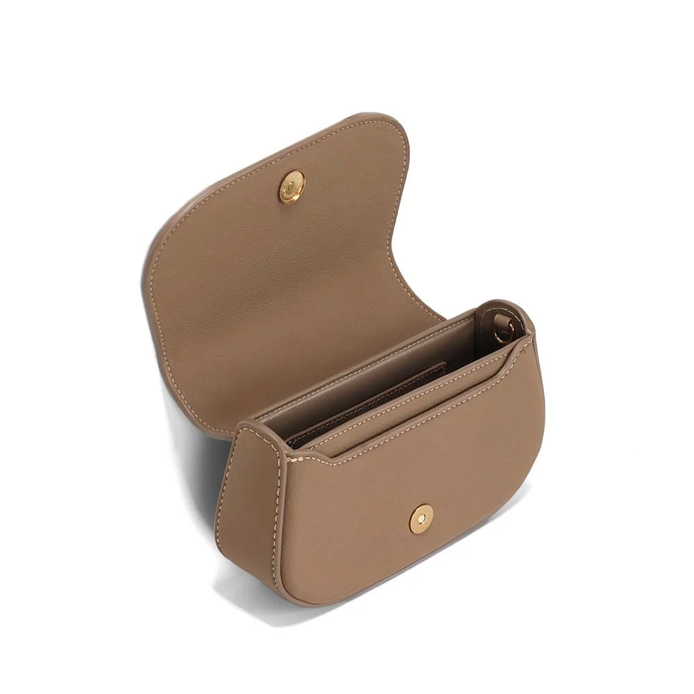 Bolsa Pequena Soft Cinza Fog Alça De Ombro - vista 3 de 4