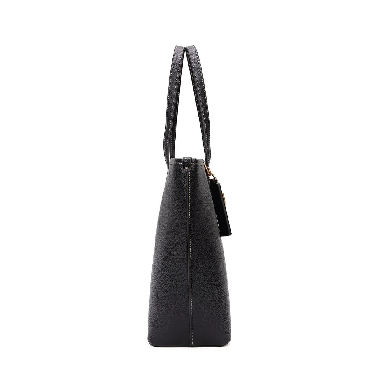 Bolsa Shopper Floater Preta Pespontos Alça De Ombro - vista 5 de 7