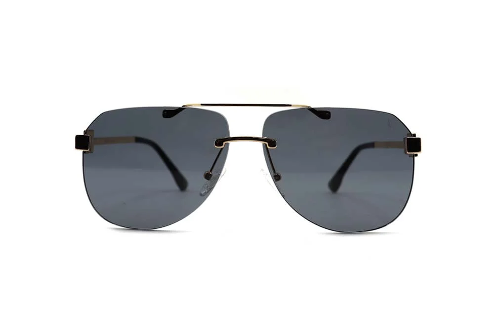Óculos de Sol Aviador Metal Dourado Lente Preta - vista 2 de 4