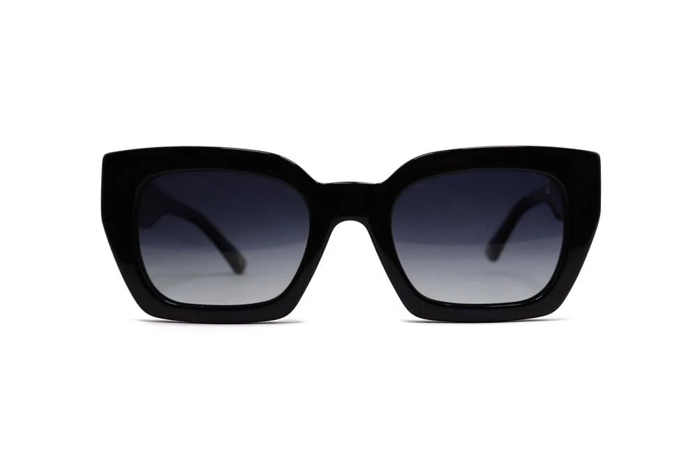 Óculos de Sol Quadrado Acetato Preto - vista 3 de 5