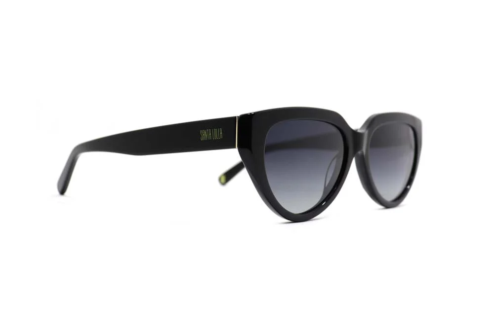 Óculos de Sol Gatinho Acetato Preto - vista 3 de 4