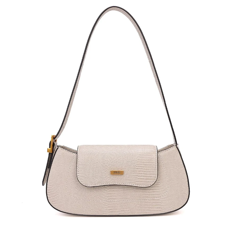 Bolsa Baguete Pequena Soft Bege Alça de Ombro - vista 2 de 10