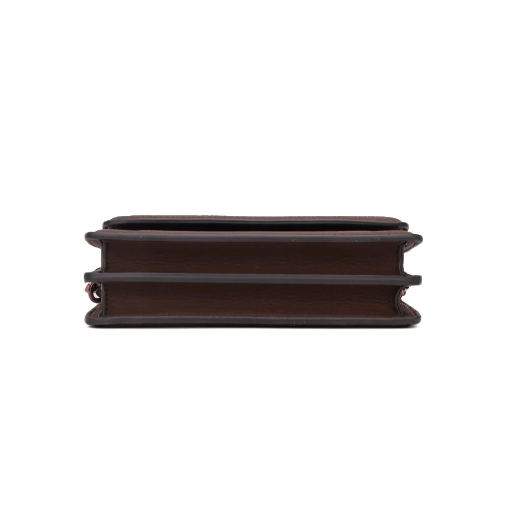 Bolsa Pequena Soft Marrom Dark Alça de Ombro - vista 4 de 7