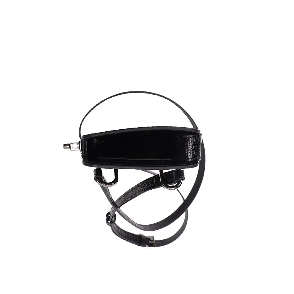 Bolsa Porta Celular Material Lizard Preto Alça Transversal - vista 7 de 7
