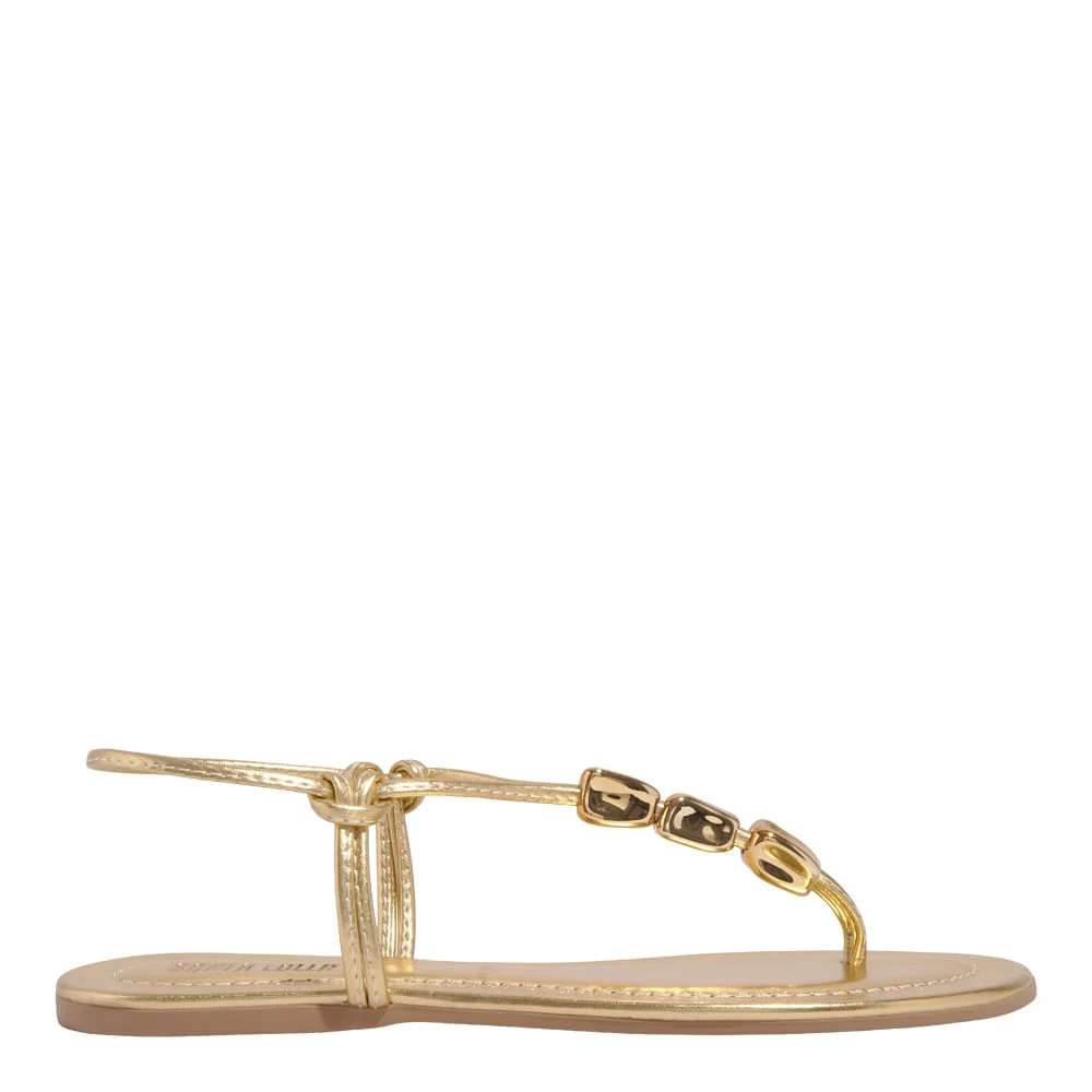 Rasteira Napa Metalizada Dourada - vista 1 de 6