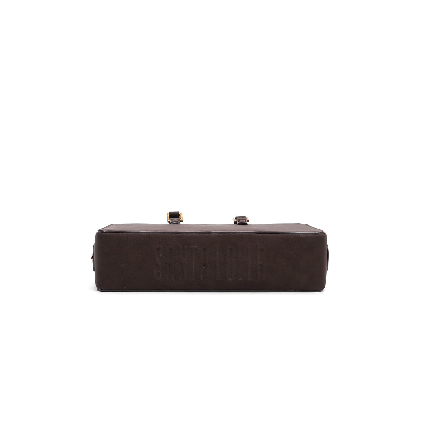 Bolsa Média Estruturada Nobuck Marrom Dark - vista 4 de 5