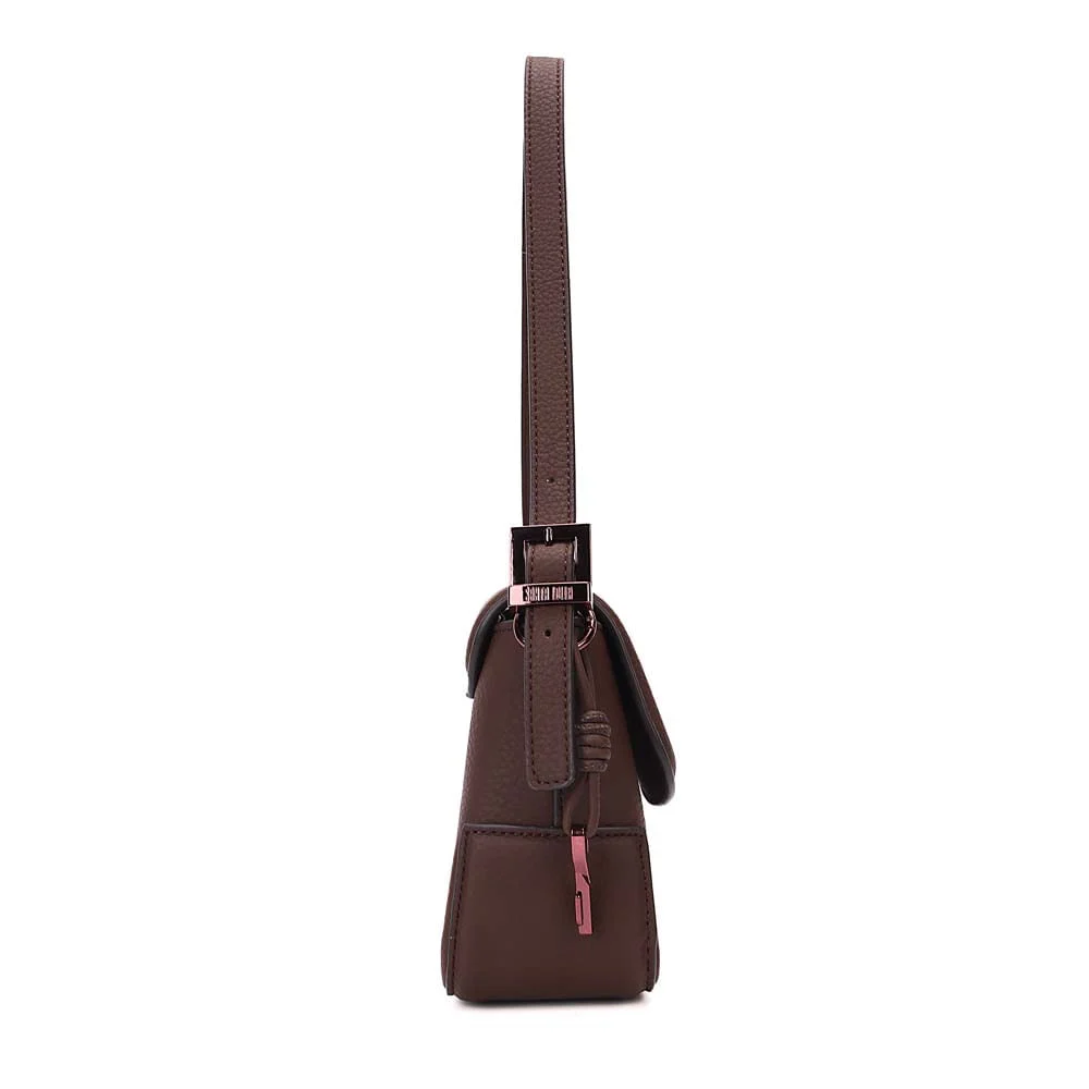 Bolsa Baguete Média Floater Marrom Dark Recortes - vista 4 de 7