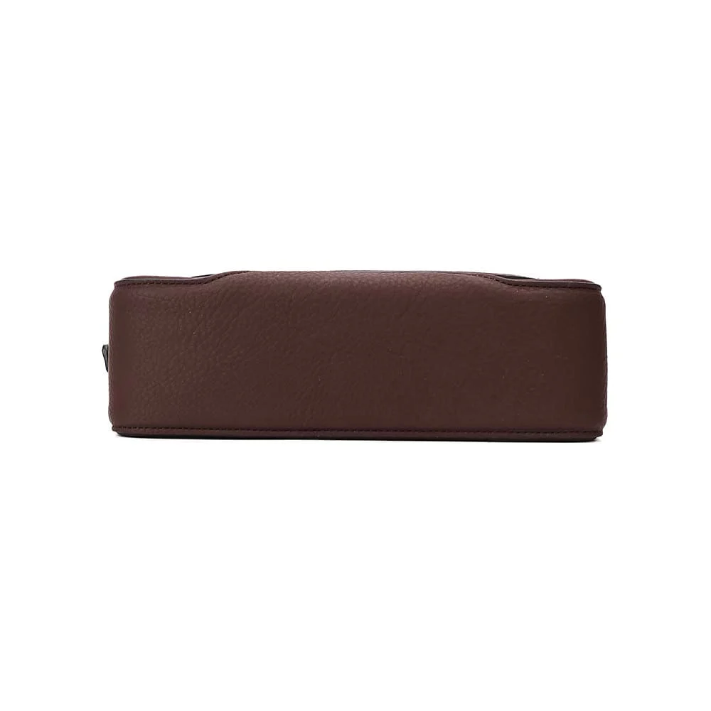 Bolsa Baguete Média Floater Marrom Dark Recortes - vista 6 de 7