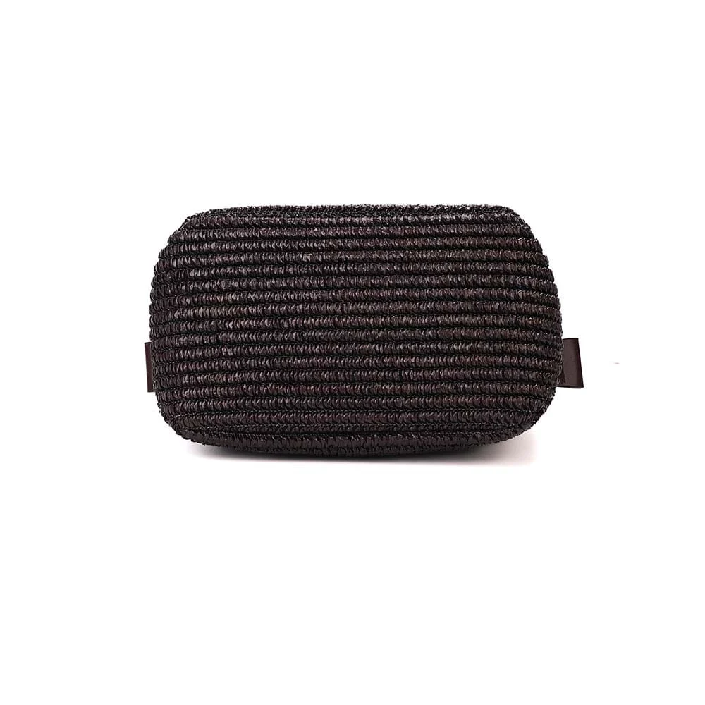 Necessaire Pequena Palha Marrom Dark - vista 6 de 7
