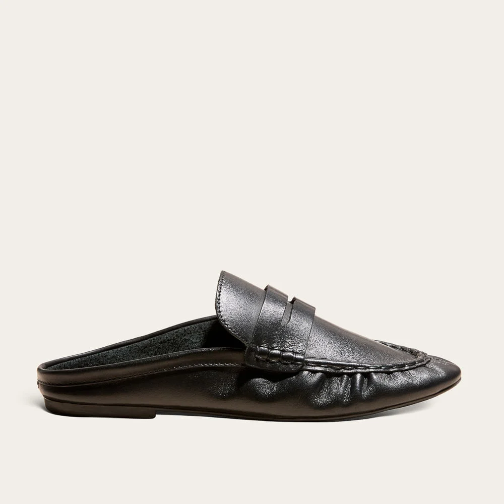 Mule Mocassim Couro Nobre Soft Preto - vista 1 de 2