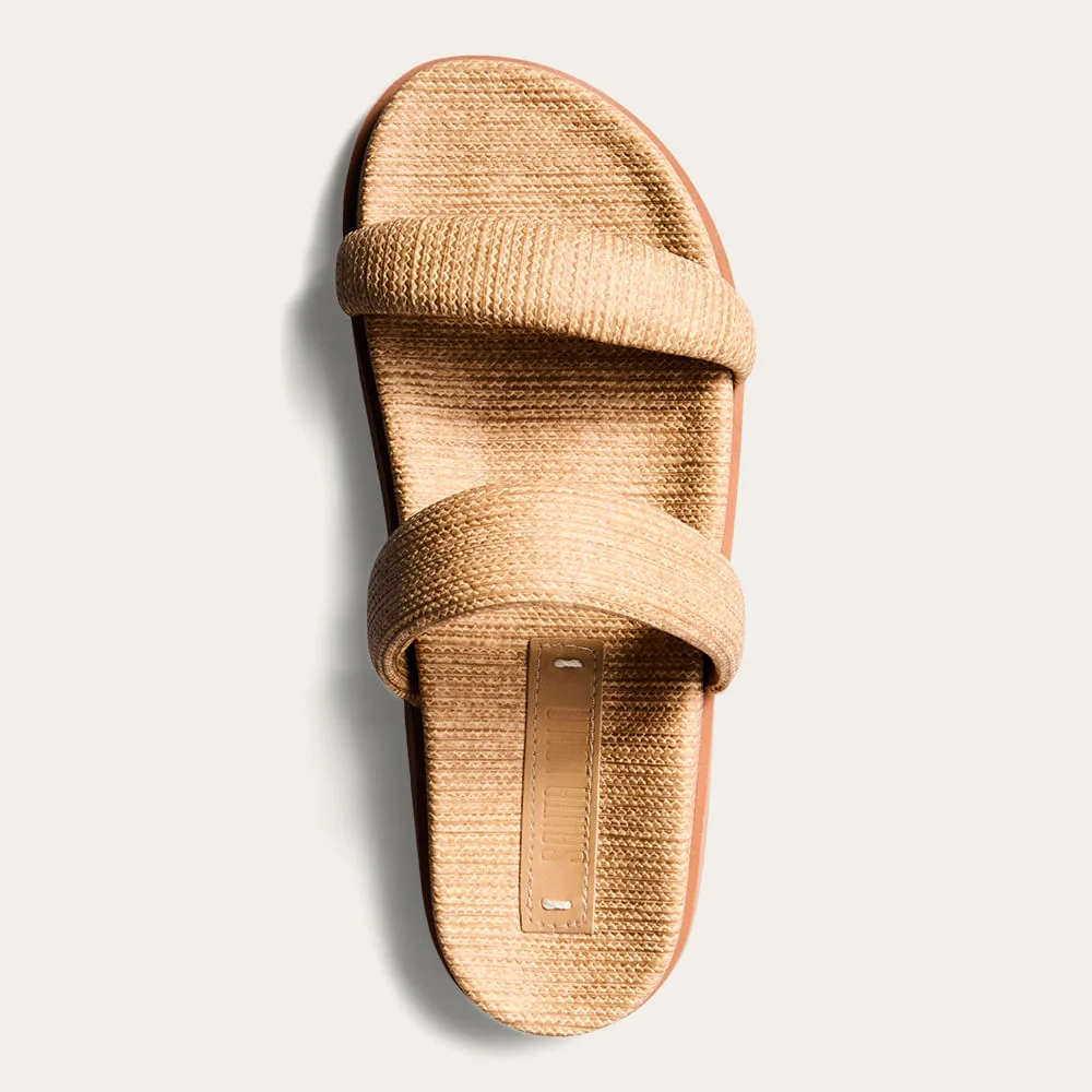 Papete Acolchoada Napa Tramex Bege Palha - vista 2 de 2