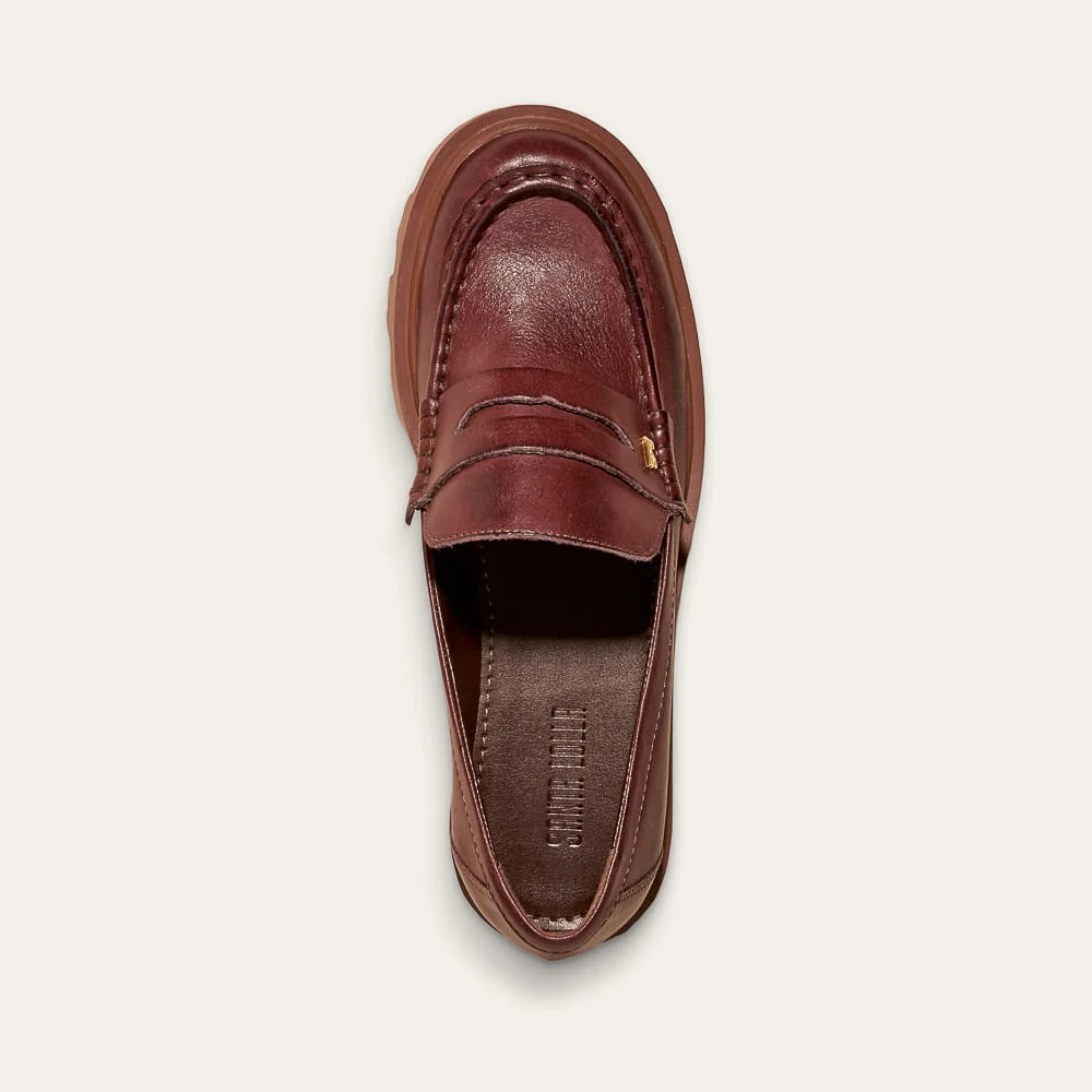 Mocassim Tratorado Couro Marrom Dark Cocoa - vista 2 de 2
