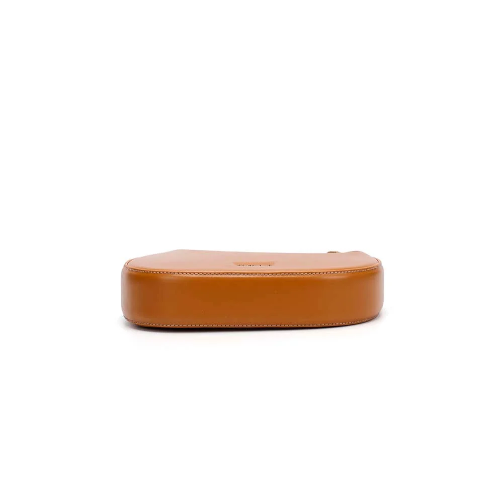 Bolsa Meia Lua Soft Alça De Ombro Caramelo Doce De Leite - vista 4 de 6