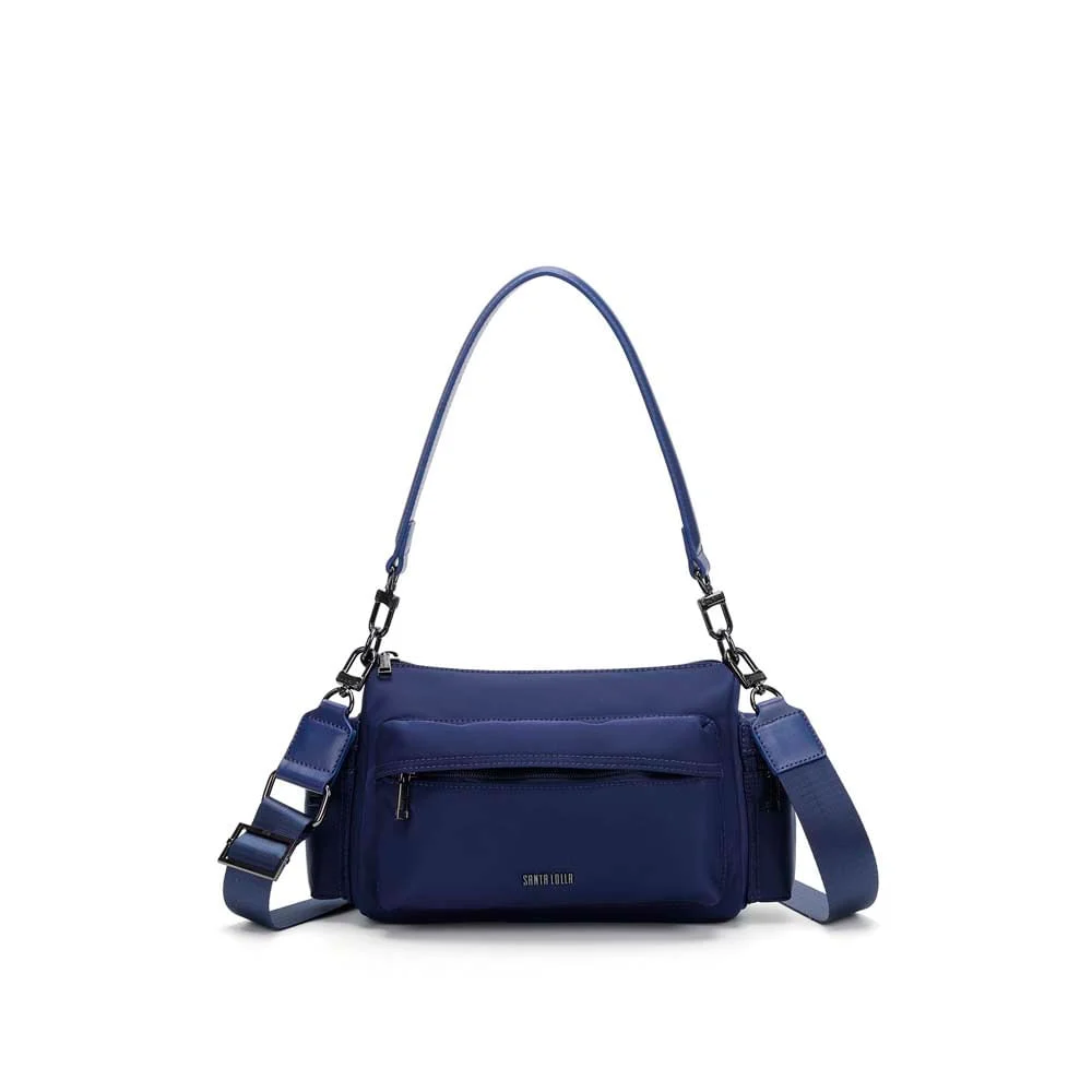 Bolsa Média Nylon Alça Dupla Azul Navy - vista 1 de 5