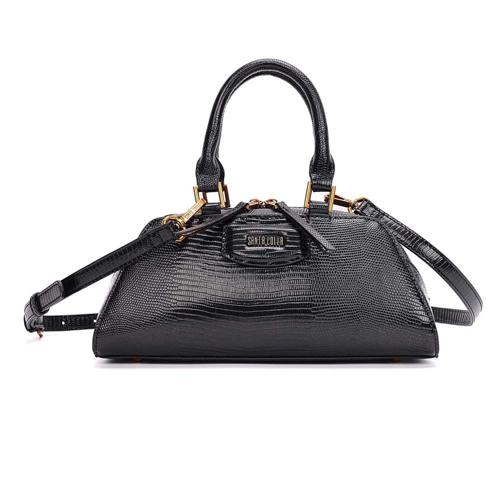 Bolsa Média Lizard Alça Dupla Preta - vista 1 de 7