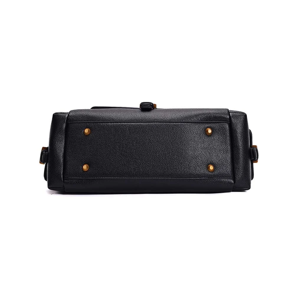 Bolsa Tote Grande Floater Alça Dupla Preta - vista 6 de 7