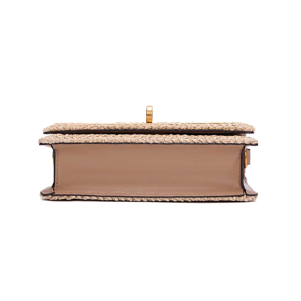 Bolsa Tramado Transversal Bege Areia - vista 6 de 7
