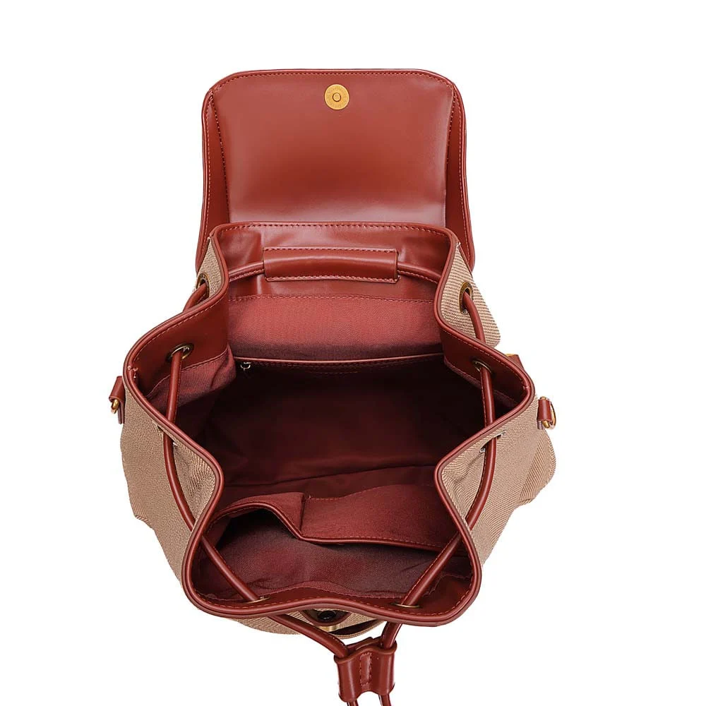 Mochila Canvas Marrom Terracota - vista 7 de 7