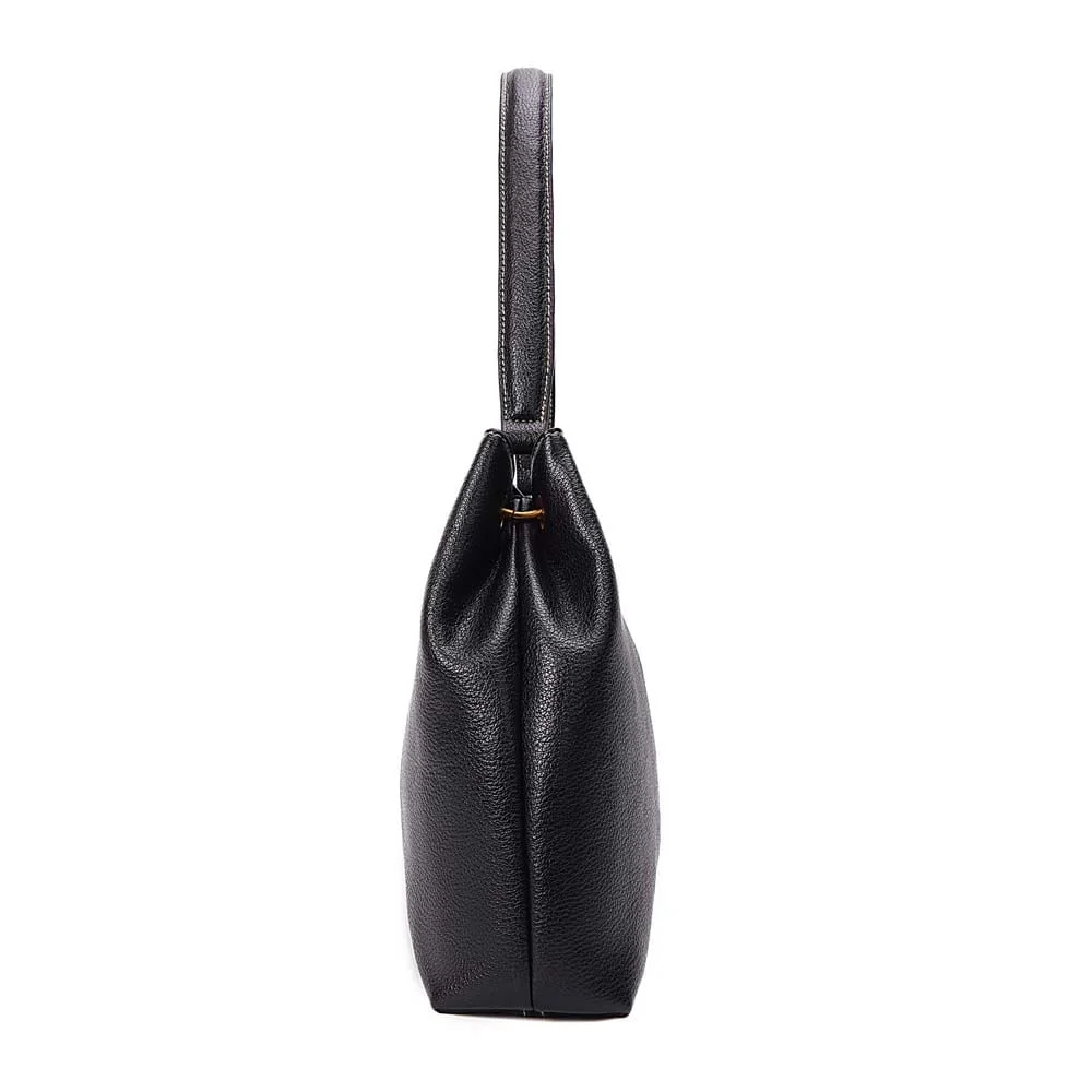 Bolsa Hobo Floater Alça De Ombro Preta - vista 4 de 7