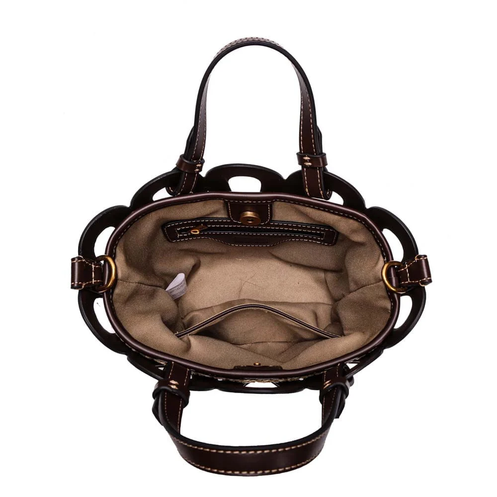 Bolsa Tote Soft Alça De Ombro Marrom Dark Cocoa - vista 7 de 10