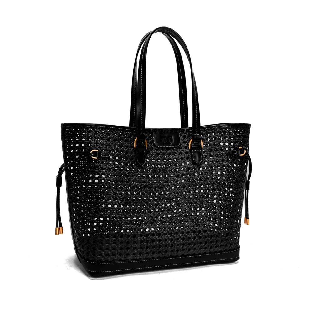 Bolsa Shopper Tressê Tramada Alça De Ombro Preta - vista 2 de 8