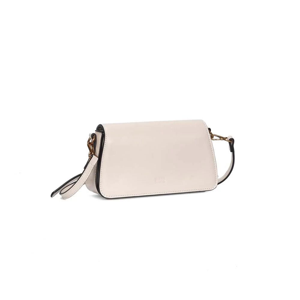 Bolsa Flap Tiracolo Pequena Soft Liso New Marfim - vista 2 de 4