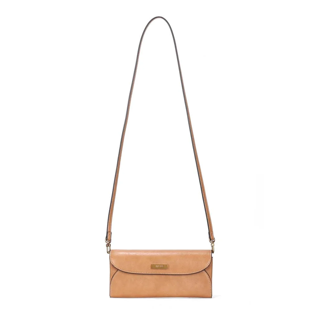 Bolsa Carteira Pequena Soft Marrom Alça Tiracolo - vista 1 de 3