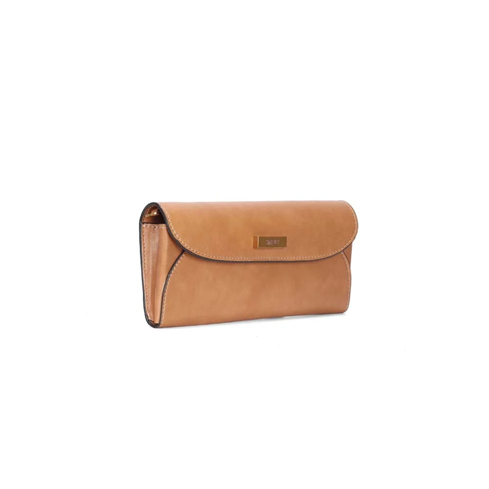 Bolsa Carteira Pequena Soft Marrom Alça Tiracolo - vista 2 de 3