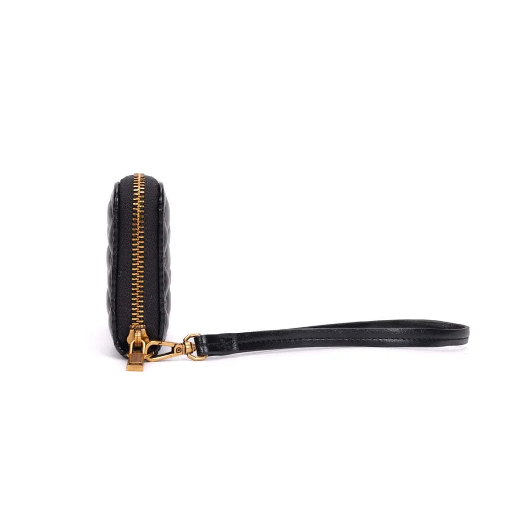 Carteira Soft Matelassê Preta Alça De Mão - vista 4 de 7