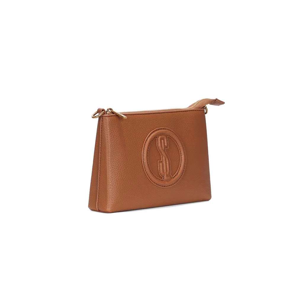 Bolsa Clutch Pequena Floater Marrom Safari Transversal - vista 2 de 2